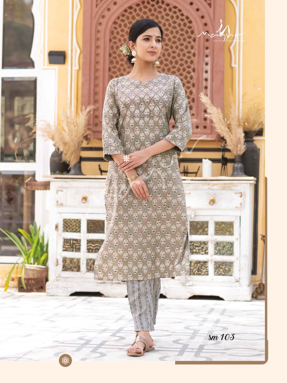 Mayur Sue Mue Fancy Ethnic Wear Rayon Printed Designer Kurti With Pant Collection